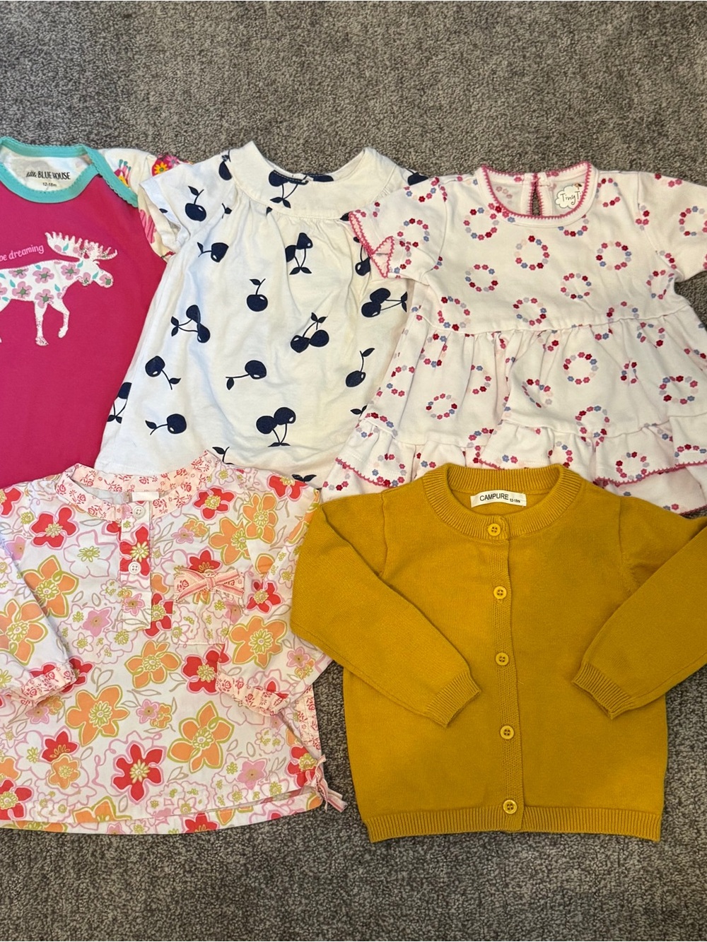 Bundle of 5 Baby Girl Summer Clothes